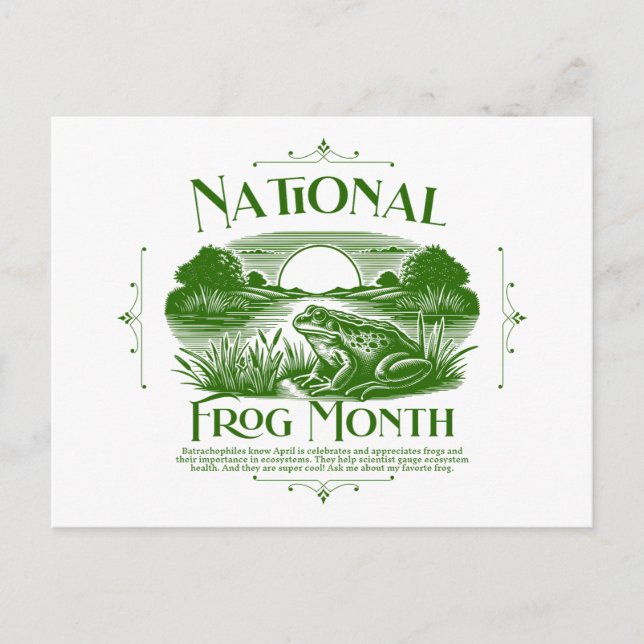 National Frog Month Postcard (Front)
