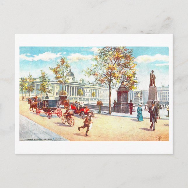 National Gallery London Vintage Postcard (Front)