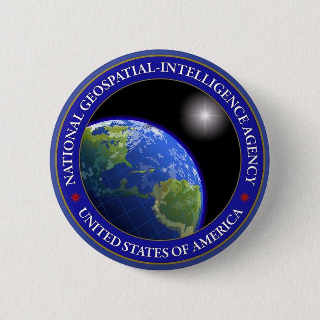 National Geospatial-Intelligence Agency Pinback Button (Front)