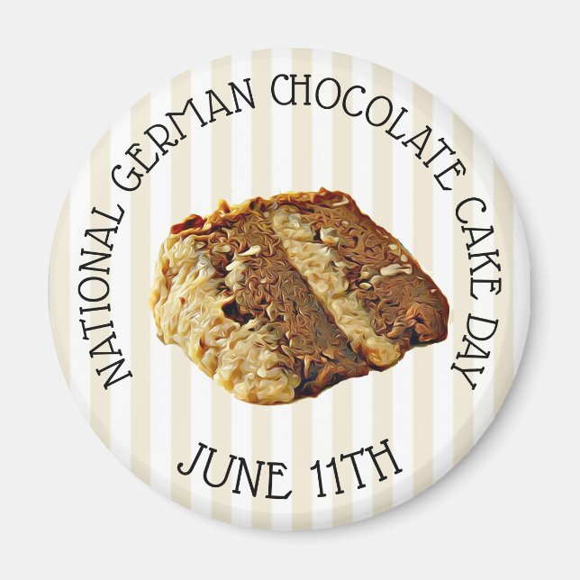 National German Chocolate Cake Day Magnet (Front)