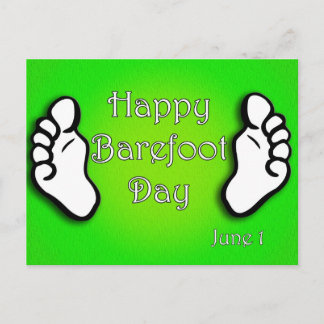 National Go Barefoot Day June 1 Postcard