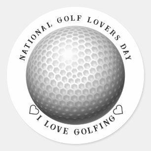 National Golf Day Sports Classic Round Sticker