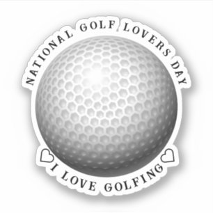 National Golf Day Sports Sticker