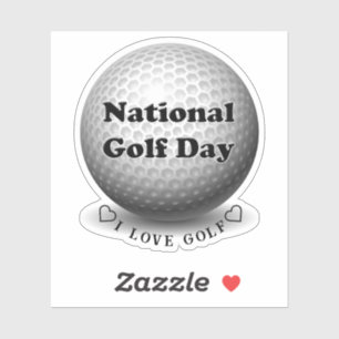 National Golf Day Sports Sticker