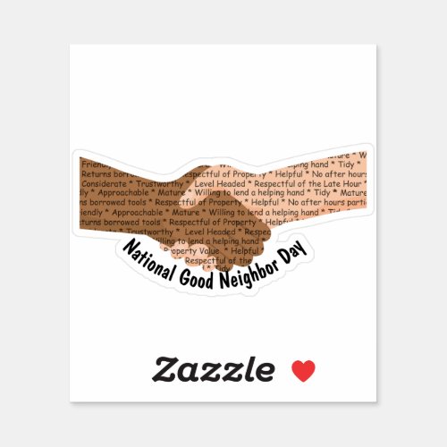 National Good Neighbor Day Sticker