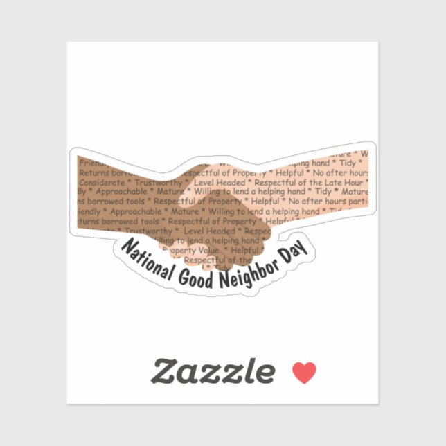 National Good Neighbor Day Sticker (Sheet)