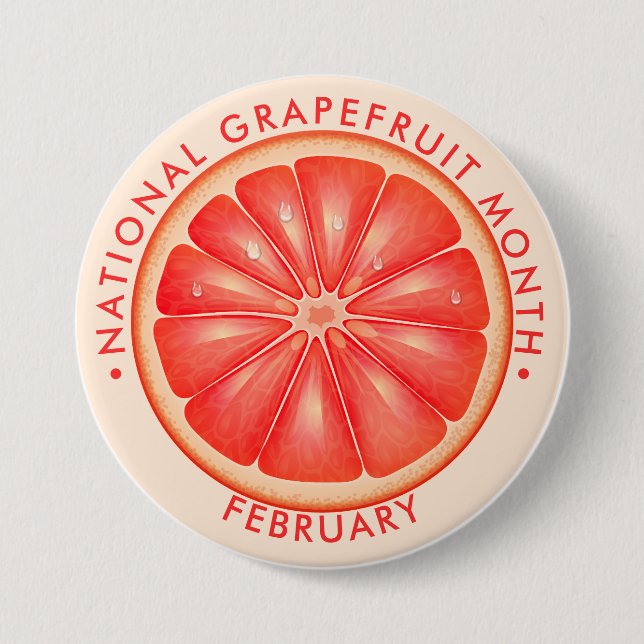 National Grapefruit Month Button (Front)