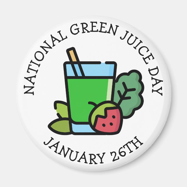 National Green Juice Day - January 26th Magnet (Front)