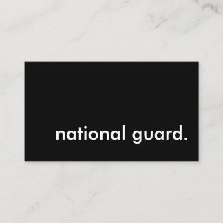 national guard. business card