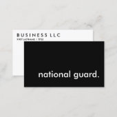 national guard. business card (Front/Back)