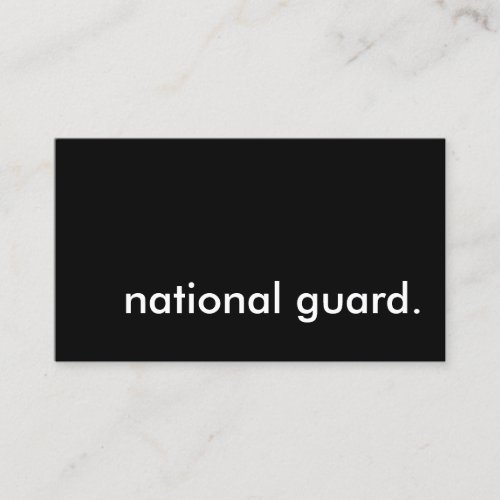 national guard. business card templates