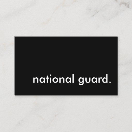 Customizable national guard. business card templates