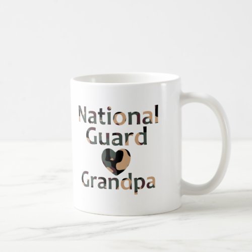 National Guard Grandpa Heart Camo Coffee Mug