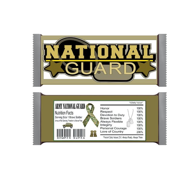National Guard Military Candy Bar Wrapper Notepad (Creator Uploaded)