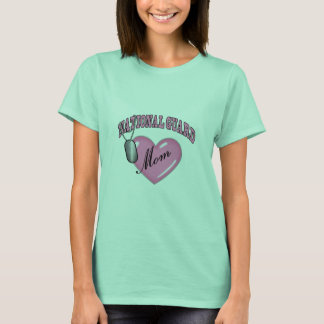 National Guard Mom Heart N Dog Tag T-Shirt