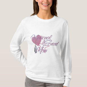 National Guard Mom Heart N Star T-Shirt