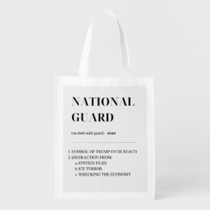 National Guard Protest Grocery Bag