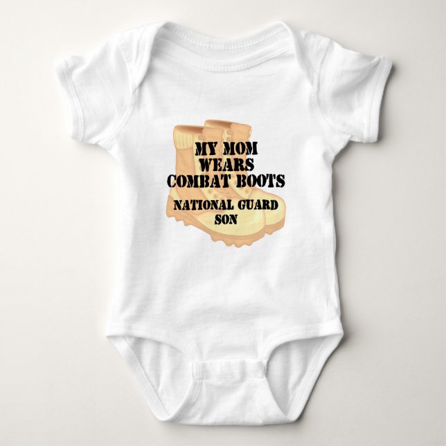 National Guard Son Mom wears DCB Baby Bodysuit (Front)