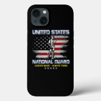 National Guard Veteran Always Ready American Flag