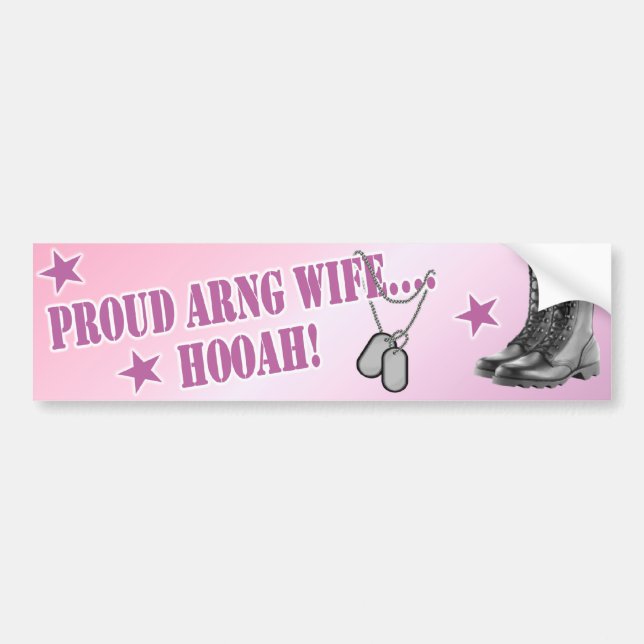 National Guard Wife Bumper Sticker (Front)