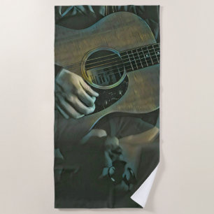 national guitar day gift beach towel