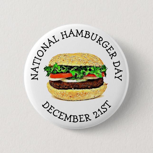 National Hamburger Day Button (Front)