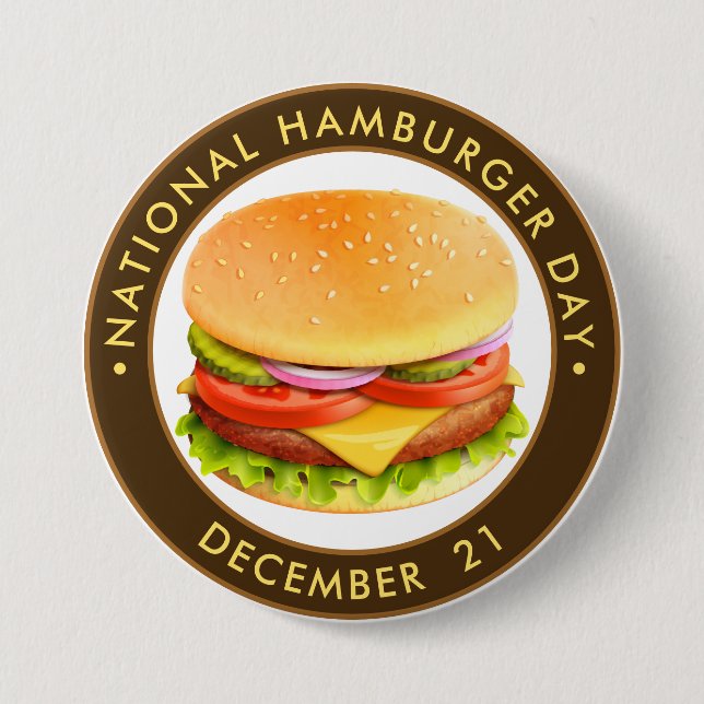 National Hamburger Day Button (Front)