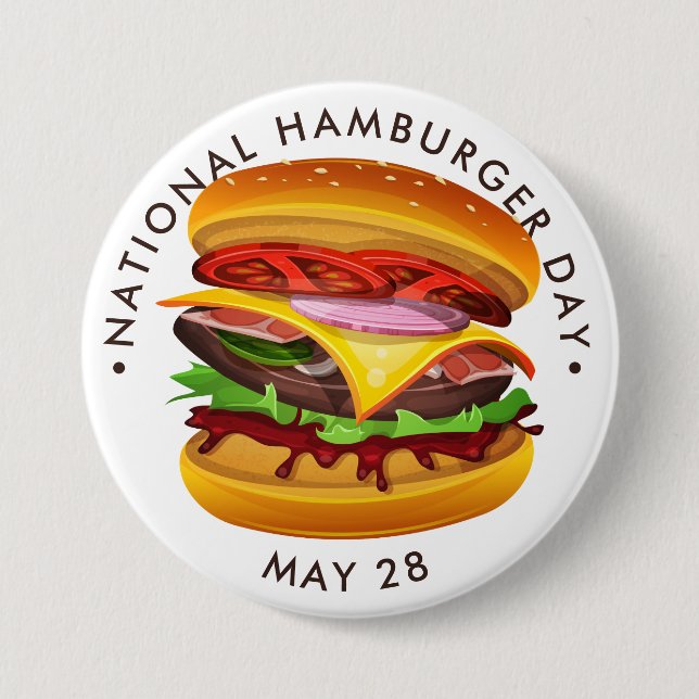 National Hamburger Day Button (Front)