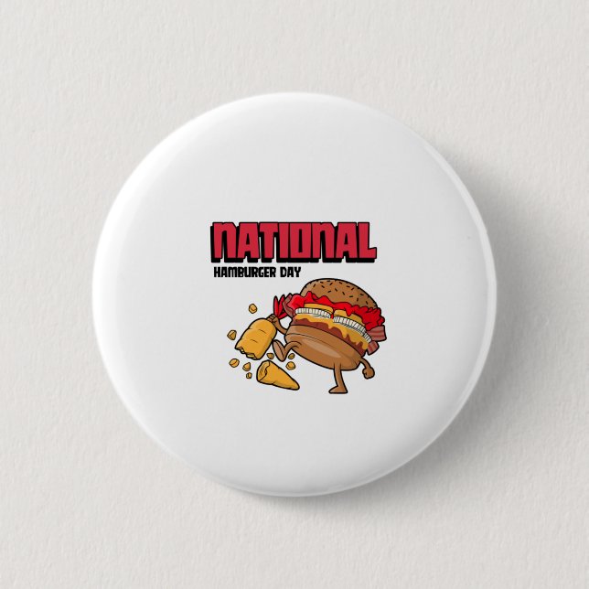 National Hamburger Day Button (Front)