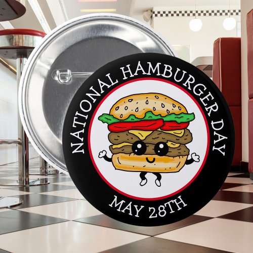 National Hamburger Day May 28th   Button