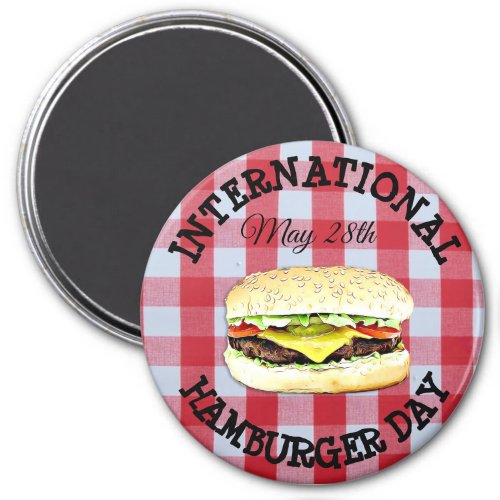 National Hamburger Day May 28th Holiday Magnet