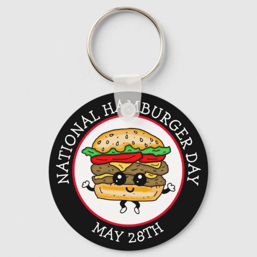 National Hamburger Day May 28th  Keychain