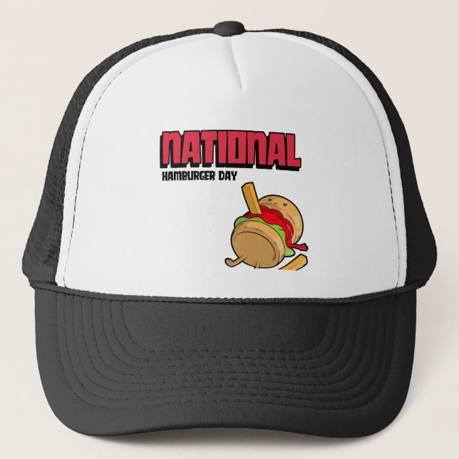 National Hamburger Day Trucker Hat (Front)
