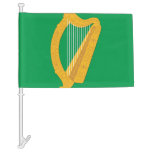 National Harp Symbol Of Ireland On Green- Car Flag at Zazzle