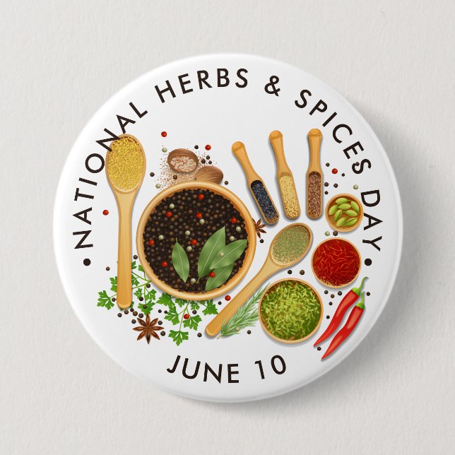 National Herbs & Spices Day Button (Front)