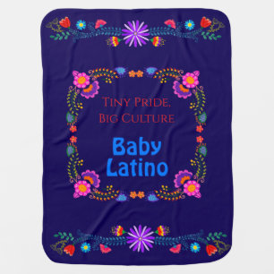 National Hispanic Heritage Colorful Floral Baby Blanket