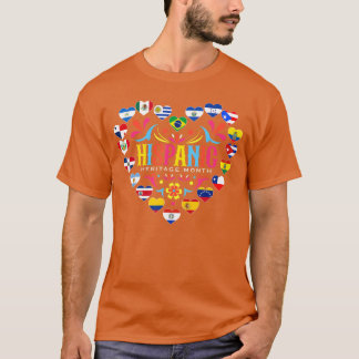 National Hispanic Heritage Month All Countries Fla T-Shirt