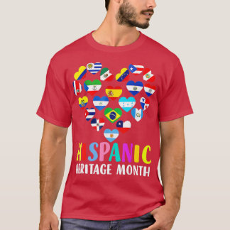 National Hispanic Heritage month All Countries Hea T-Shirt