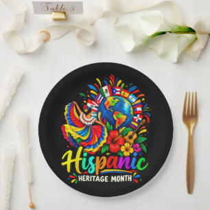 National Hispanic Heritage Month All Countries Paper Plates