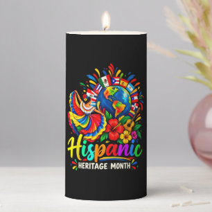 National Hispanic Heritage Month All Countries Pillar Candle