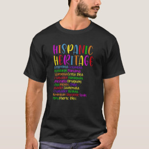 National Hispanic Heritage Month All Countries T-Shirt
