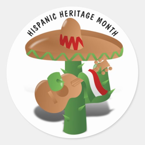 National Hispanic Heritage Month _ Cactus Classic Round Sticker