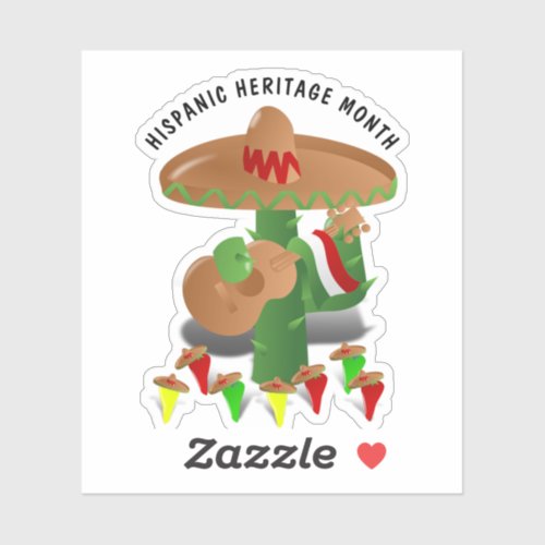 National Hispanic Heritage Month _ Cactus Sticker