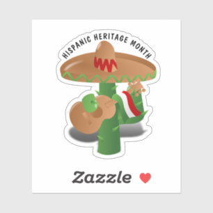 National Hispanic Heritage Month - Cactus Sticker