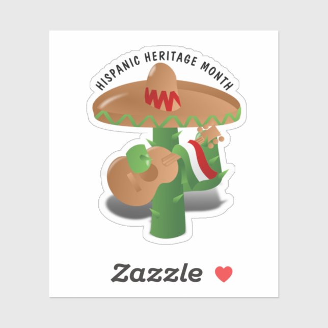 National Hispanic Heritage Month - Cactus Sticker (Sheet)