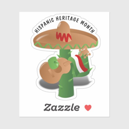 National Hispanic Heritage Month _ Cactus Sticker