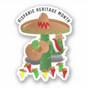National Hispanic Heritage Month - Cactus Sticker