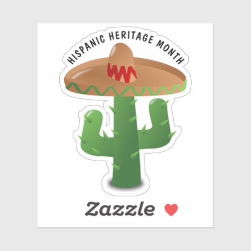 National Hispanic Heritage Month _ Cactus Sticker