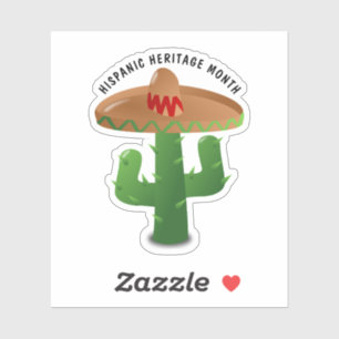 National Hispanic Heritage Month - Cactus Sticker