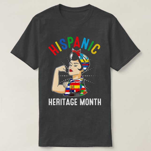 National Hispanic Heritage Month Celebration Latin T-Shirt (Design Front)